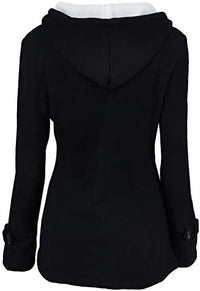 Thumbnail for JEGULV Abrigos de invierno para mujer, tallas grandes, cálido Sherpa, chaquetas con forro grueso, informal, con botones, color sólido, ropa de abrigo con bolsillos