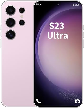 Teléfono Celular Android Desbloqueado S23 Ultra, Teléfono Celular Inteligente Android 13, Procesador de 8 núcleos, 8GB+256GB, Pantalla HD de 6.8 pulgadas, Cámara de 50MP+24MP, Batería Extra Grande de 6800 mAh
