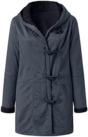 JEGULV Abrigos de invierno para mujer, tallas grandes, cálido Sherpa, chaquetas con forro grueso, informal, con botones, color sólido, ropa de abrigo con bolsillos