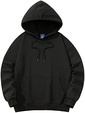 Ymosrh Sudaderas con Capucha para Hombre Sudaderas con Capucha de Color sólido Sudaderas con Capucha Tops Informales con cordón y Sudaderas con Bolsillos, L-3XL