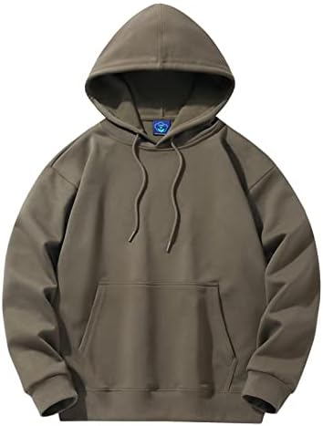 Ymosrh Sudaderas con Capucha para Hombre Sudaderas con Capucha de Color sólido Sudaderas con Capucha Tops Informales con cordón y Sudaderas con Bolsillos, L-3XL
