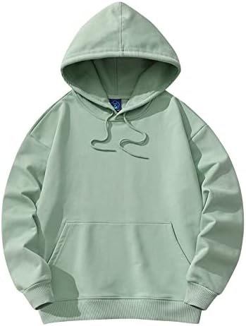 Ymosrh Sudaderas con Capucha para Hombre Sudaderas con Capucha de Color sólido Sudaderas con Capucha Tops Informales con cordón y Sudaderas con Bolsillos, L-3XL