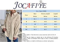 Thumbnail for JOCAFIYE Camisa de pana para mujer casual manga larga con botones chaqueta otoño blusas de gran tamaño Tops 2024