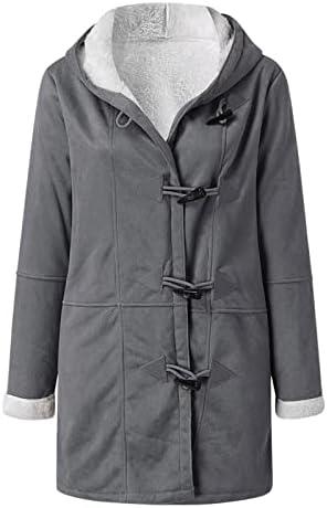 JEGULV Abrigos de invierno para mujer, tallas grandes, cálido Sherpa, chaquetas con forro grueso, informal, con botones, color sólido, ropa de abrigo con bolsillos