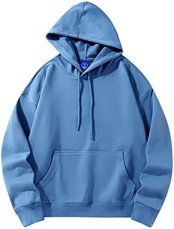 Ymosrh Sudaderas con Capucha para Hombre Sudaderas con Capucha de Color sólido Sudaderas con Capucha Tops Informales con cordón y Sudaderas con Bolsillos, L-3XL