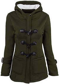 Thumbnail for JEGULV Abrigos de invierno para mujer, tallas grandes, cálido Sherpa, chaquetas con forro grueso, informal, con botones, color sólido, ropa de abrigo con bolsillos