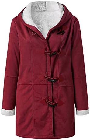 JEGULV Abrigos de invierno para mujer, tallas grandes, cálido Sherpa, chaquetas con forro grueso, informal, con botones, color sólido, ropa de abrigo con bolsillos