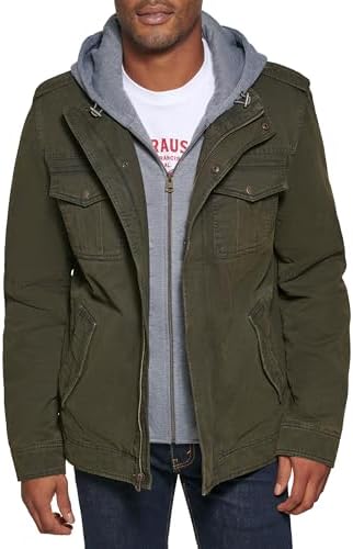 Chaqueta militar con capucha de algodón lavado para hombre Levi's (tallas regular, grande y alta)