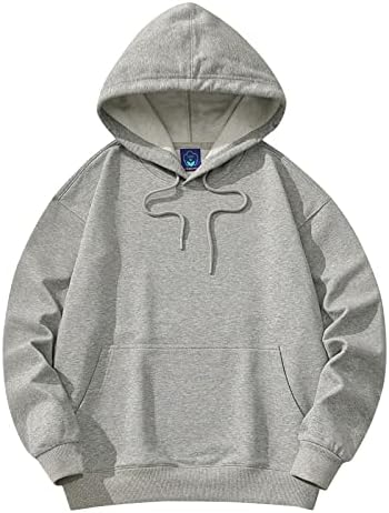 Ymosrh Sudaderas con Capucha para Hombre Sudaderas con Capucha de Color sólido Sudaderas con Capucha Tops Informales con cordón y Sudaderas con Bolsillos, L-3XL