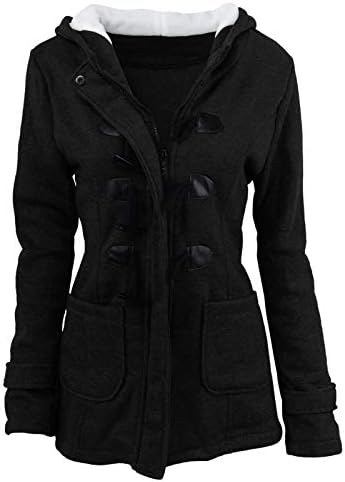 JEGULV Abrigos de invierno para mujer, tallas grandes, cálido Sherpa, chaquetas con forro grueso, informal, con botones, color sólido, ropa de abrigo con bolsillos