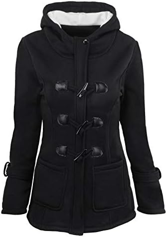 JEGULV Abrigos de invierno para mujer, tallas grandes, cálido Sherpa, chaquetas con forro grueso, informal, con botones, color sólido, ropa de abrigo con bolsillos
