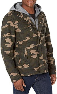 Thumbnail for Chaqueta militar con capucha de algodón lavado para hombre Levi's (tallas regular, grande y alta)