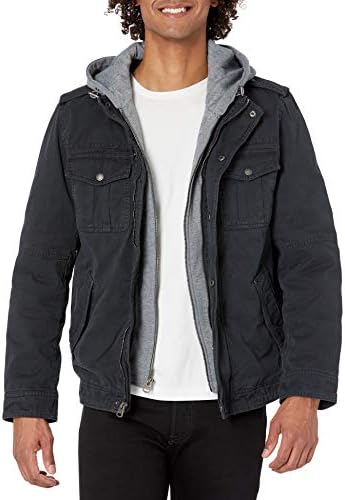 Chaqueta militar con capucha de algodón lavado para hombre Levi's (tallas regular, grande y alta)