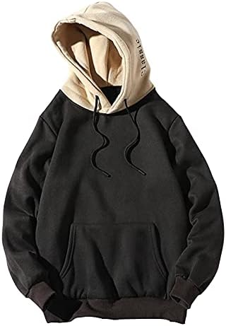 Ymosrh Sudaderas con Capucha para Hombre Sudaderas con Capucha de Color sólido Sudaderas con Capucha Tops Informales con cordón y Sudaderas con Bolsillos, L-3XL