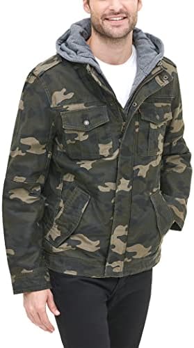 Chaqueta militar con capucha de algodón lavado para hombre Levi's (tallas regular, grande y alta)