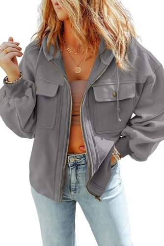 JOCAFIYE Camisa de pana para mujer casual manga larga con botones chaqueta otoño blusas de gran tamaño Tops 2024