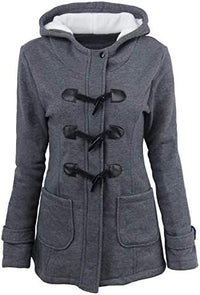 Thumbnail for JEGULV Abrigos de invierno para mujer, tallas grandes, cálido Sherpa, chaquetas con forro grueso, informal, con botones, color sólido, ropa de abrigo con bolsillos