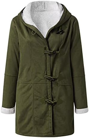 JEGULV Abrigos de invierno para mujer, tallas grandes, cálido Sherpa, chaquetas con forro grueso, informal, con botones, color sólido, ropa de abrigo con bolsillos