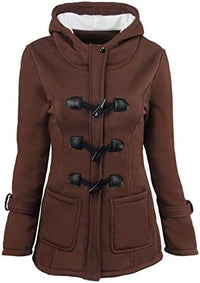 Thumbnail for JEGULV Abrigos de invierno para mujer, tallas grandes, cálido Sherpa, chaquetas con forro grueso, informal, con botones, color sólido, ropa de abrigo con bolsillos