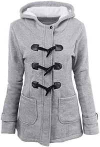 Thumbnail for JEGULV Abrigos de invierno para mujer, tallas grandes, cálido Sherpa, chaquetas con forro grueso, informal, con botones, color sólido, ropa de abrigo con bolsillos