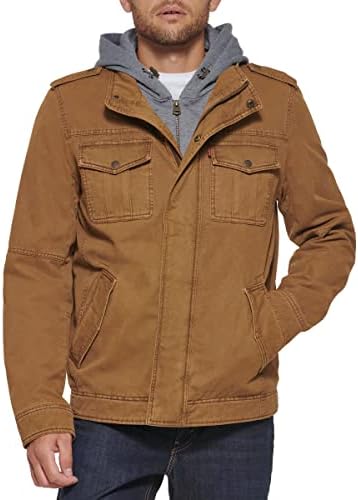 Chaqueta militar con capucha de algodón lavado para hombre Levi's (tallas regular, grande y alta)