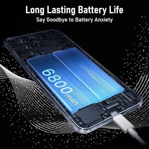 Teléfono Celular Android Desbloqueado S23 Ultra, Teléfono Celular Inteligente Android 13, Procesador de 8 núcleos, 8GB+256GB, Pantalla HD de 6.8 pulgadas, Cámara de 50MP+24MP, Batería Extra Grande de 6800 mAh