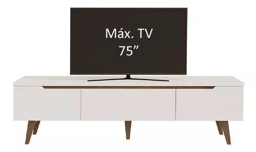 Mueble Rack Para Tv Hasta 75'' Color Blanco - Tienda Universo