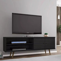 Thumbnail for Rack Mesa De Tv 60 Hasta 160 Cm Aparador Vintage Retro Onix Color Negro - Tienda Universo