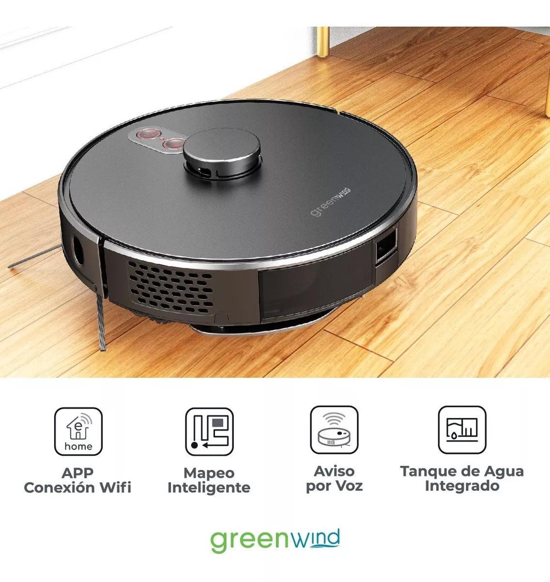 Aspiradora Robot Laser Con Mopa Greenwind Ar12-ls Color Negro - #𝑼𝑺𝒉𝒐𝒑