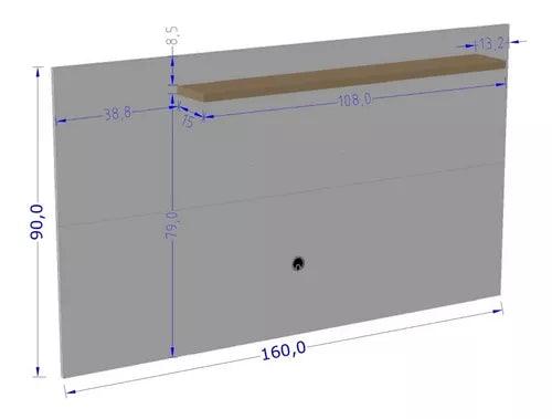 Rack Panel Tv Hasta 50" Con Repisa Color Negro Mate - Tienda Universo