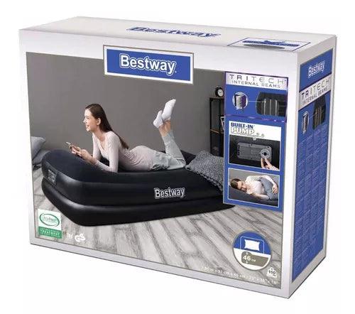 Colchón Eléctrico Inflable 1 Plaza Bestway Color Negro - Tienda Universo