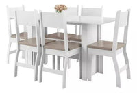 Thumbnail for Juego De Comedor Mesa + 6 Sillas Madera MDF - Tienda Universo