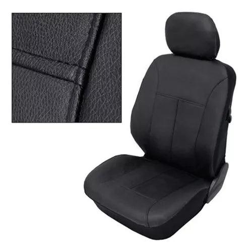 Cubre Asiento Funda Eco Cuero Auto Universal Negro Premium - Tienda Universo