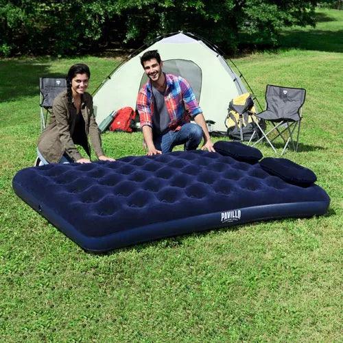 Colchon Inflable Bestway 2 Personas+ Inflador + 2 Almohadas - Tienda Universo