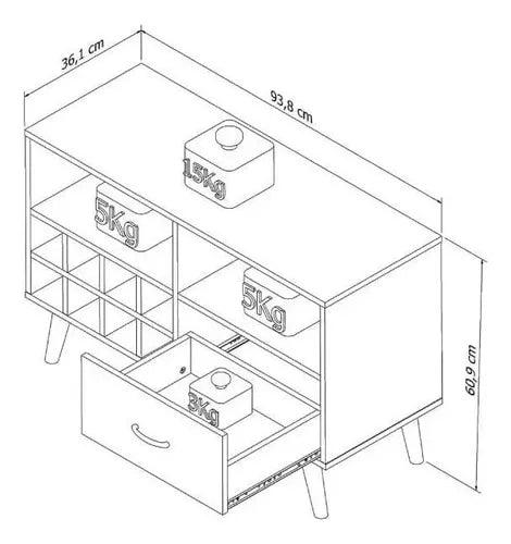 Rack Mesa Para Tv Led 43 Pulgadas Bar Botellero Con Cajón - Tienda Universo