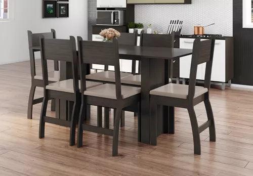 Juego De Comedor Mesa + 6 Sillas - Tienda Universo