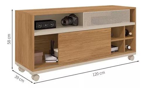 Rack Mesa De Tv Mueble De Comedor Living C/puerta Corrediza - Tienda Universo