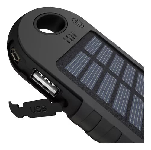 Cargador Solar + Power Bank Doble Puerto Portátil De 5000mah