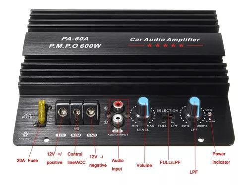 12v 600w Mono Car Diy Audio Hifi Amplificador De Potencia Po - #𝑼𝑺𝒉𝒐𝒑