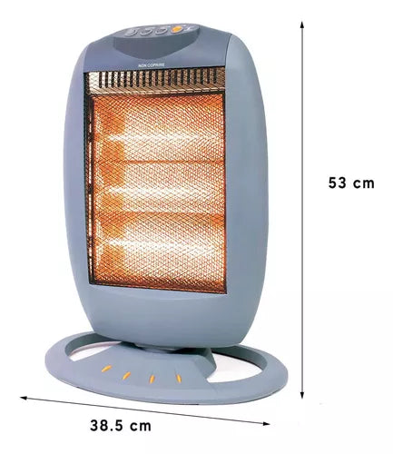 Estufa Halogena Punktal Giratoria Potencia 3 Niveles 222 Dim Color Gris