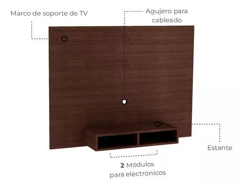 Rack Aéreo Para Tv Hasta 43" Color Tabaco - Tienda Universo