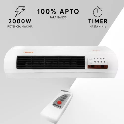 Caloventilador Convector estufa Microsonic pared color blanco