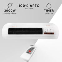 Thumbnail for Caloventilador Convector estufa Microsonic pared color blanco