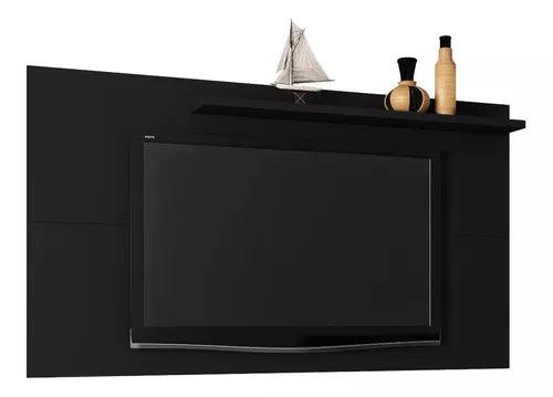 Rack Panel Tv Hasta 50" Con Repisa Color Negro Mate - Tienda Universo