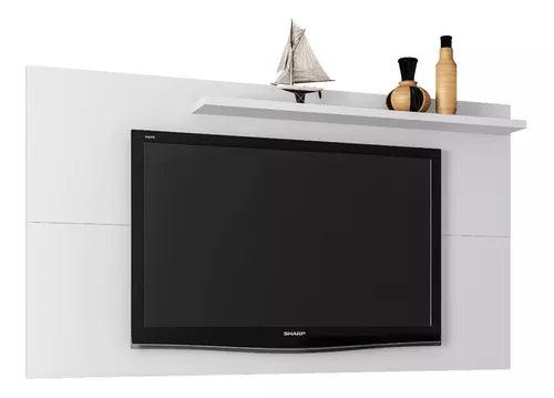 Rack Panel Tv Hasta 50" Con Repisa Color Negro Blanco - Tienda Universo