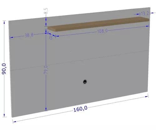 Rack Panel Tv Hasta 50" Con Repisa Titanium - Tienda Universo