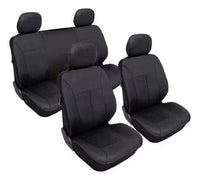 Thumbnail for Cubre Asiento Funda Eco Cuero Auto Universal Negro Premium - Tienda Universo