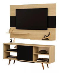 Thumbnail for Rack De Tv + Panel Aéreo Negro Legno - Tienda Universo