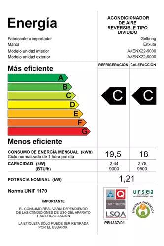 Aire Acondicionado Enxuta 9.000BTU - Tienda Universo