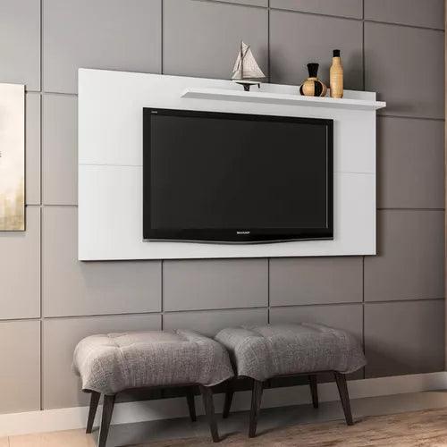 Rack Panel Tv Hasta 50" Con Repisa Color Negro Blanco - Tienda Universo